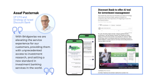 Unlocking Untapped Revenue with AI-Powered Investment Intelligence 2 Assaf Pasternak, VP CFO and Strategy at Israel Discount Bank